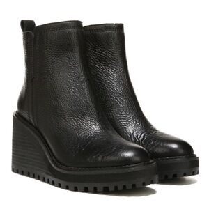 ZODIAC BUTTER SOFT Grunge GOTH BLACK Women's Julie Wedge Bootie SIZE 9 NEW!!!